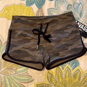 Savage Barbell shorties.  Legging type material.